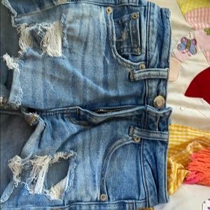 Ae stretchy denim shorts